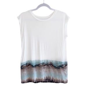 ALLSAINTS | Sleeveless Watercolor Top | Sz S